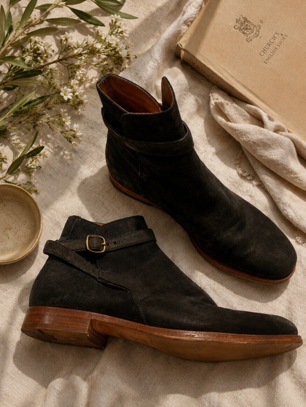 Church's Bletsoe Black Suede Jodhpur Boots